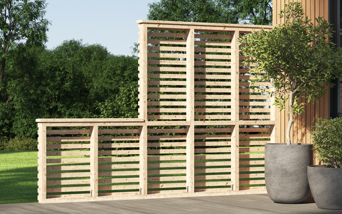 Levegg Lag et koselig uteområde eller terrasse med skjerming mot vind, vær og innsyn med en levegg som matcher huset ditt. Her er to oppskrifter på hvordan du kan bygge en levegg fra bunnen av - helt selv!