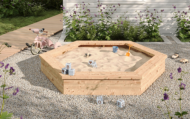 Sandkasse Bygg sandkasse selv! Montér viser deg hvordan.