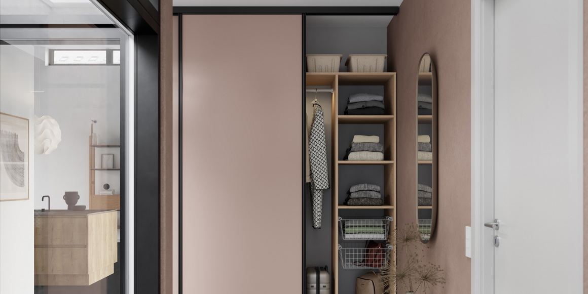 langlo garderobe hos montér. her i modellen Safir i fargen Powder