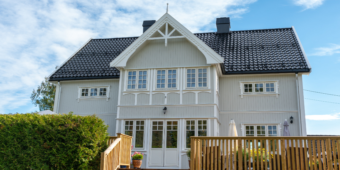 hus som er kledd med kledning fra Moelven