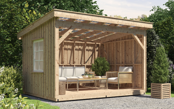 Utestue Bygg din egen utestue! Montér viser deg hvordan.