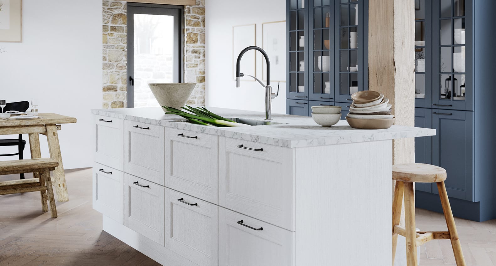 Skagerak fra Aubo med hvite og blå fronter