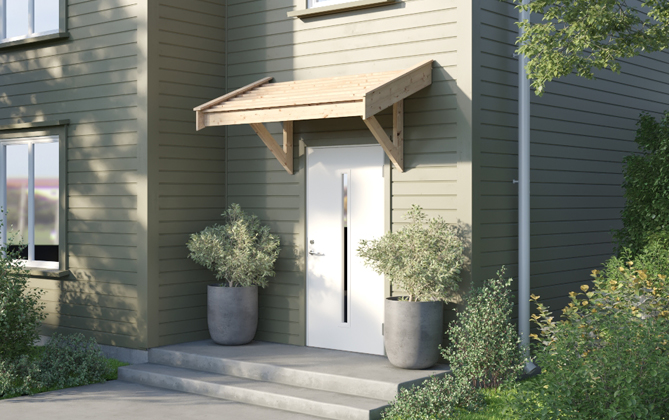 Halvtak Sett opp et halvtak over inngangen din, helt selv! Montér viser deg hvordan.