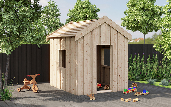 Lekehus Bygg et flott lekehus til barna! Montér viser deg hvordan.