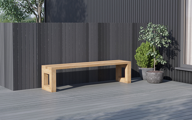 Hagebenk massiv Bygg din helt egne, robuste hagebenk! Montér viser deg hvordan.