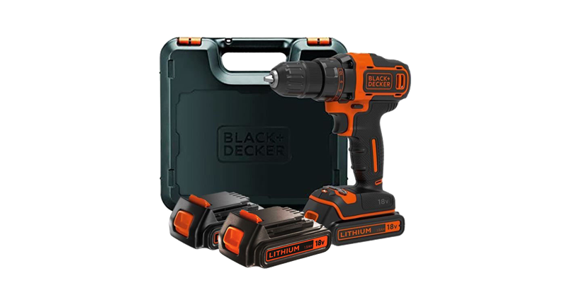 Black+Decker drill, batterier 