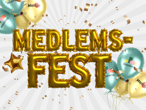 Medlemsfest for Huseierne-medlemmer hos Montér fra 26. til 28. mars