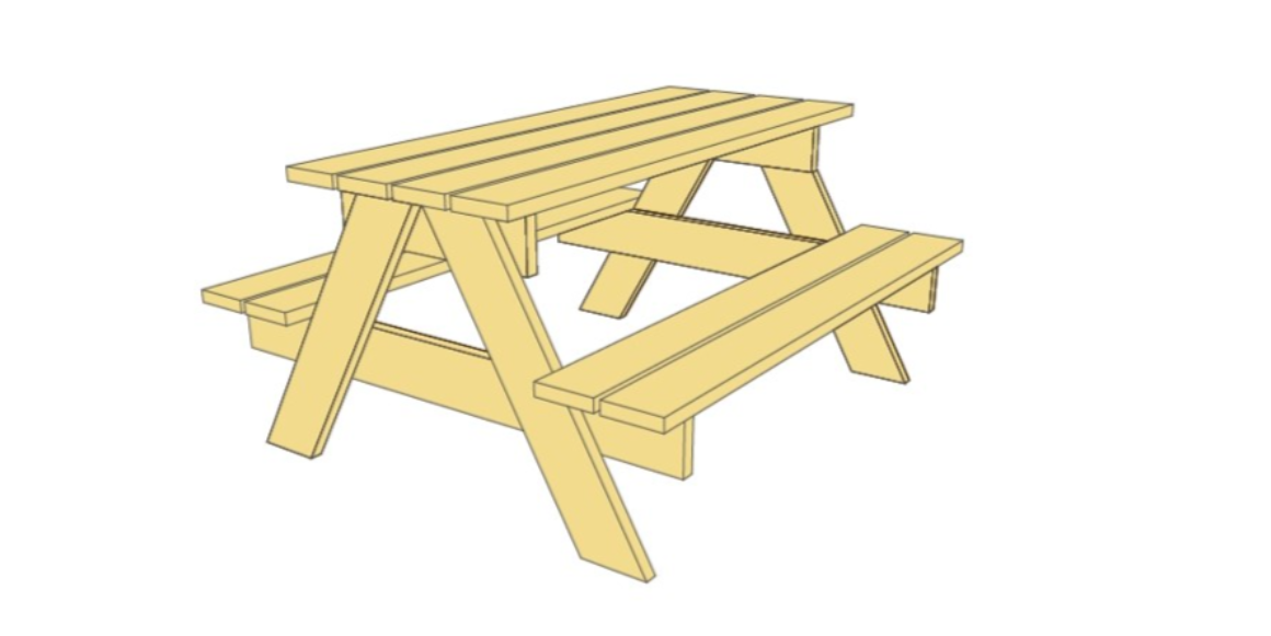 4. Puss over ujevne eller flisete kanter med sandpapir. Nå er benken klar for overflate- behandling.  Dersom du har valgt cu-impregnert materiale, må du male/beise etter en sesong. Farge velger du etter eget ønske.