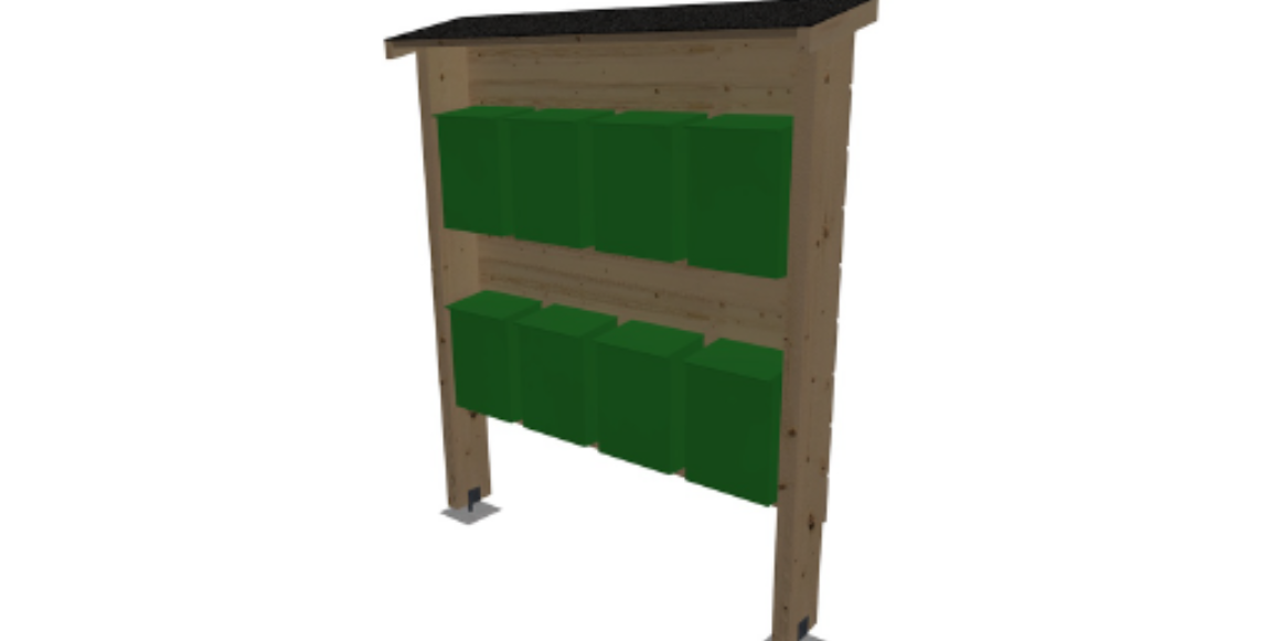 Slik bygger du: Postkassestativ for 8 postkasser