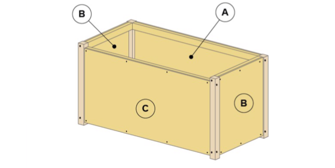 Feste platene til rammen med terrasseskrue 4,2x35