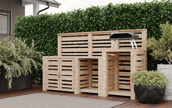 Utekjøkkenmodul for pizzaovn Utekjøkkenmodul for pizzaovn