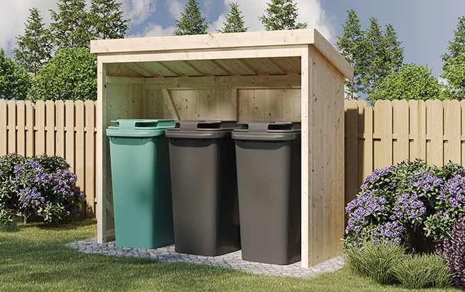 Tett søppelskur Sett opp et tett søppelskur selv! Montér viser deg hvordan.