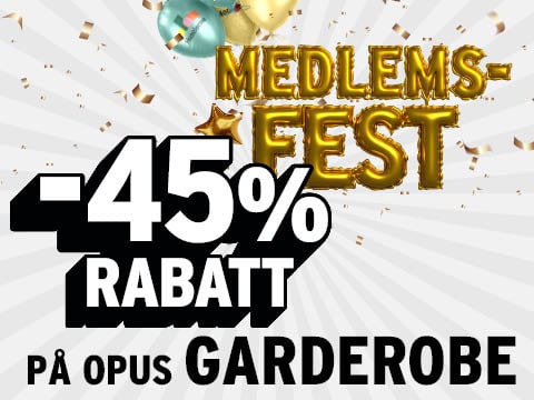 45% rabatt på OPUS Garderobe som medlem av Huseierne 45% rabatt på OPUS Garderobe som medlem av Huseierne