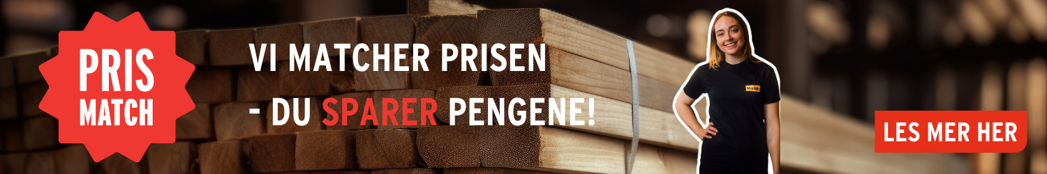 Prismatch på cu impregnerte terrassebord hos Montér. Se utvalget og gjør et kupp i dag!