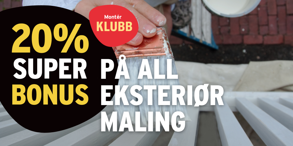 20% superbonus på eksteriørmaling hos Montér