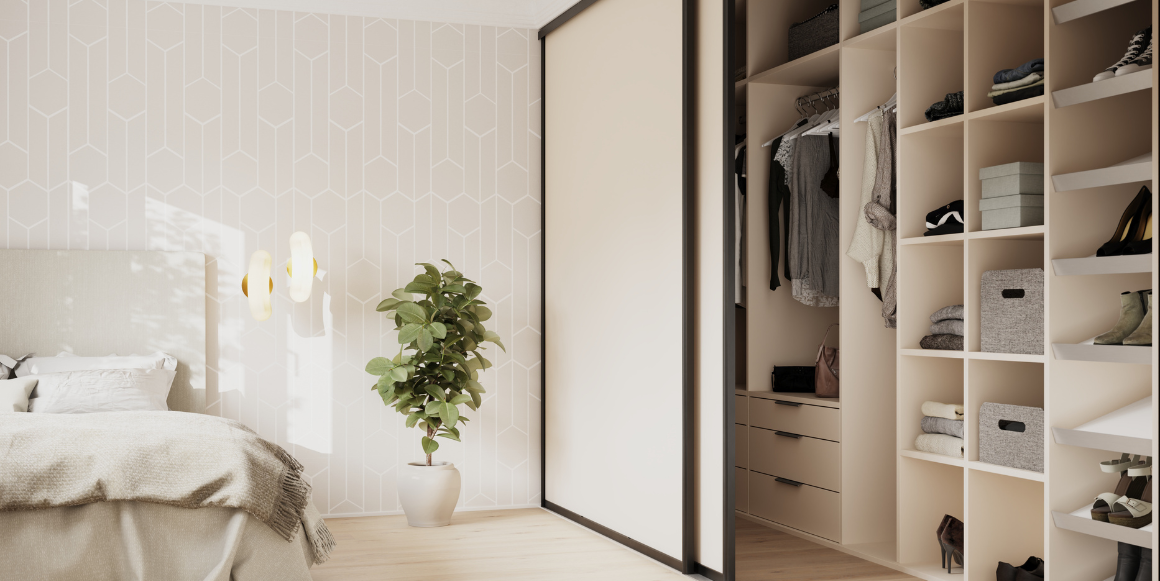 Opus-soveromsgarderobe med smarte løsninger