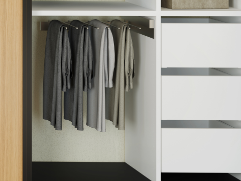 Detaljerte løsninger i våre garderobeskap fra Opus Detaljerte løsninger i våre garderobeskap fra Opus