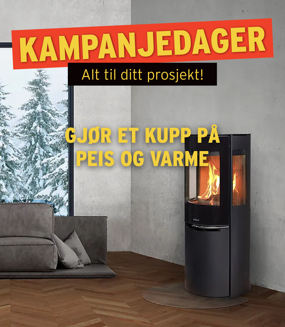 Nå er det kampanjedager hos Montér. Gjør et kupp på peis og varme. 