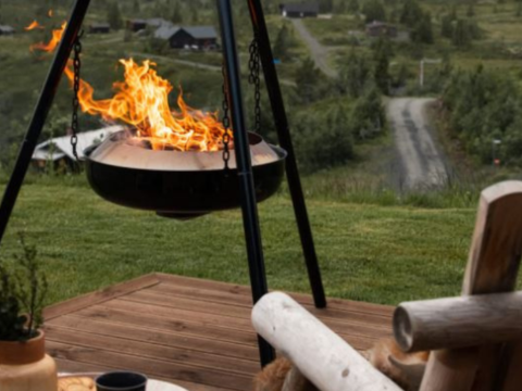 Bålpanne på terrassen Bålpanne på terrassen