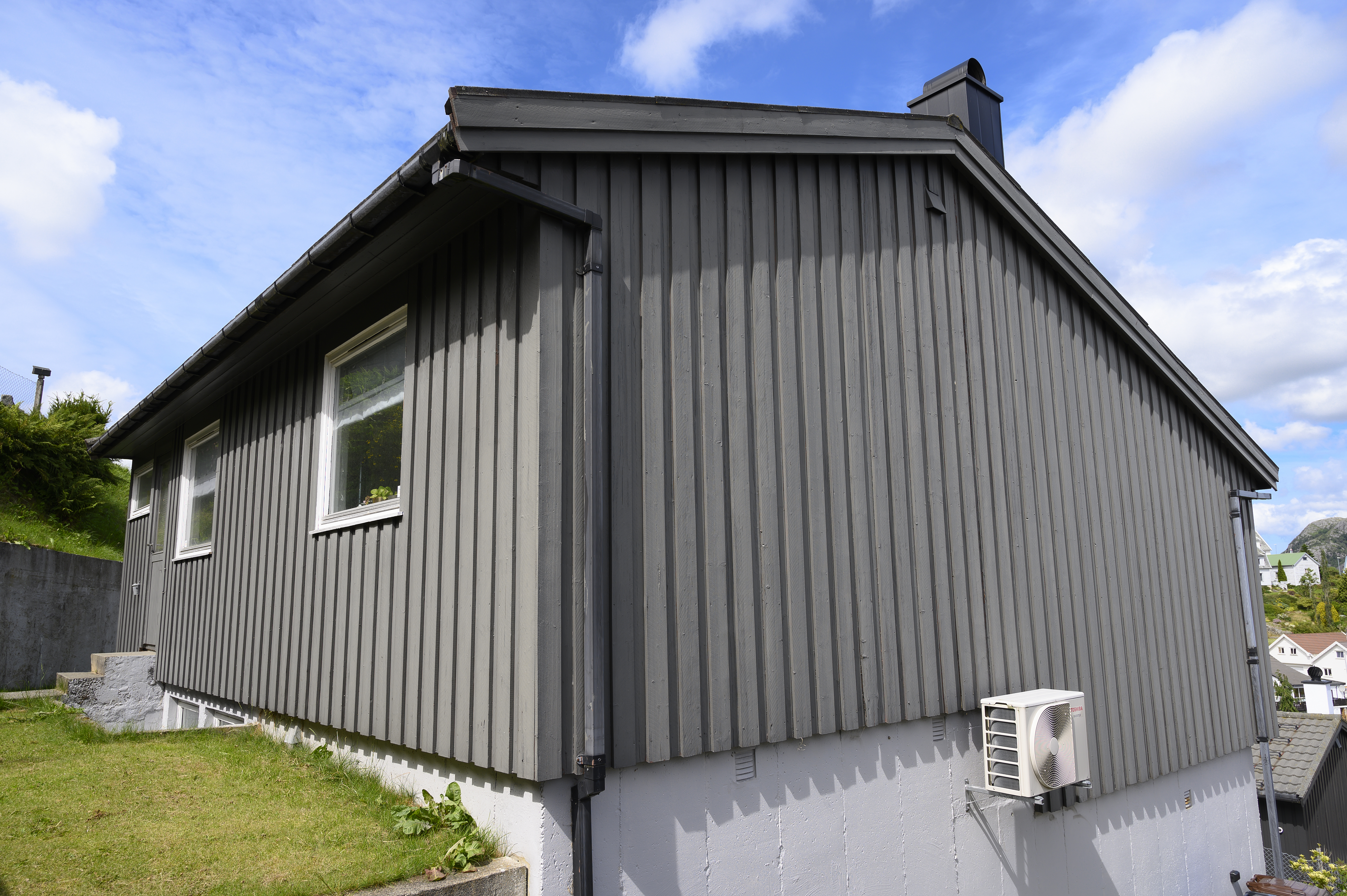 Hus i Huldreveien 12 som har etterisolert med Glava isolasjon