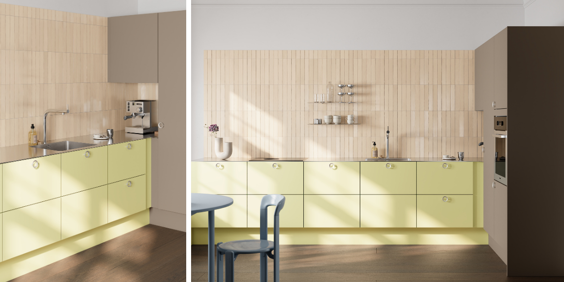 Siena, lazy yellow, kjøkken fra Aubo