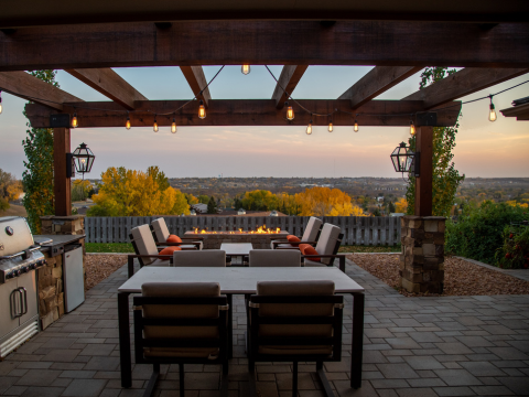 pergola på terrasse over bakken pergola på terrasse over bakken