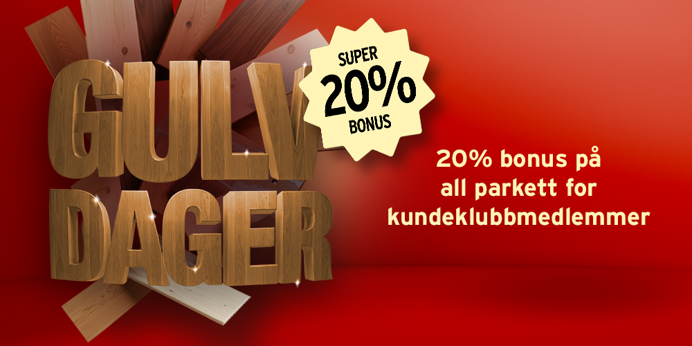Gulvdager hos Montér med 20% bonus på parkett som kundeklubbmedlem