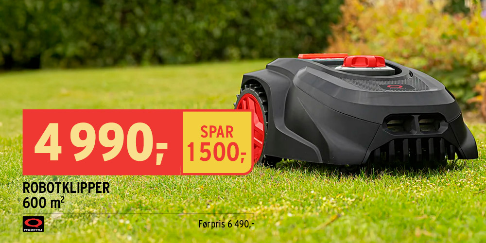 Gjør et kupp på robotgressklipper denne uken. Lav pris og høy kvalitet - kun  4990,-