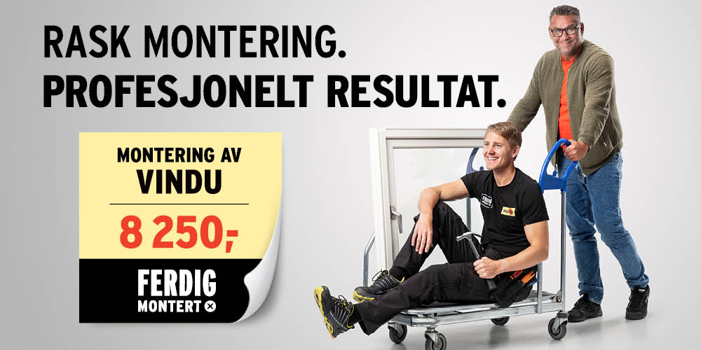 Rask montering og profesjonelt resultat med Ferdig Montert Vindu hos Montér