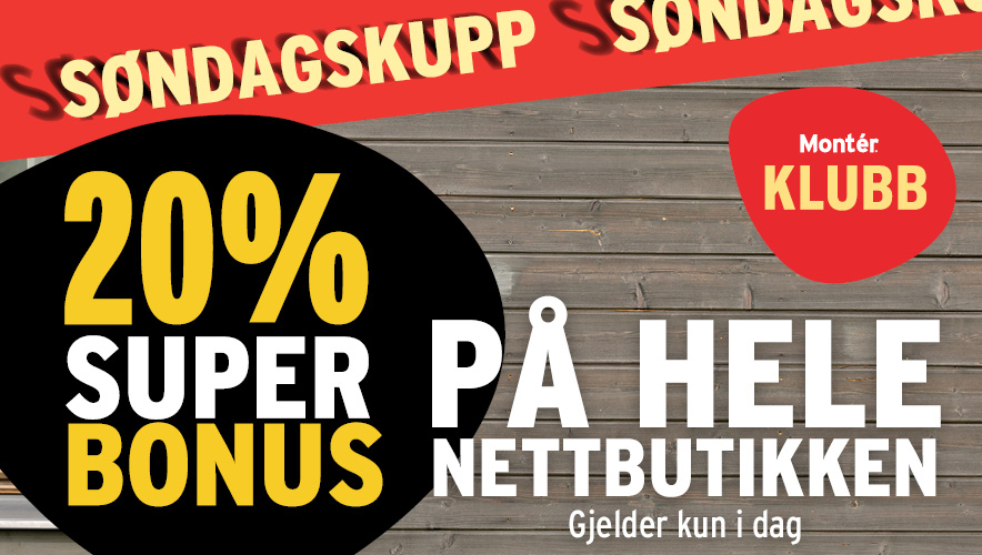20% superbonus på verktøy fra Dewalt bare for kundeklubbmedlemmer