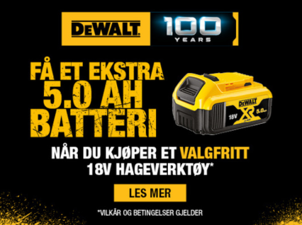 FÅ ET EKSTRA 5.0 AH BATTERI