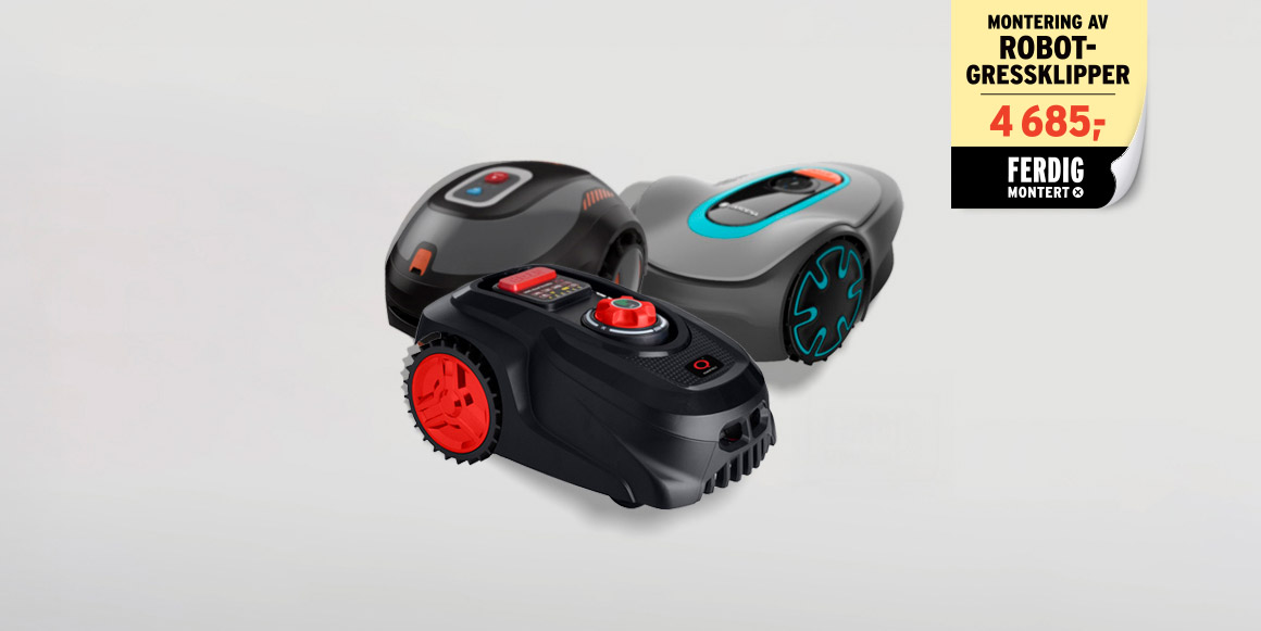 Bilde av robotgressklipper levert Ferdig Montert fra Montér