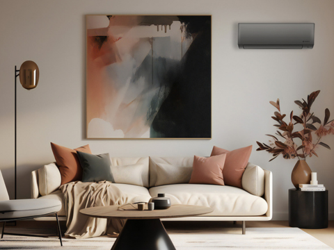 varmepumpe montert på ly vegg innendørs varmepumpe montert på ly vegg innendørs